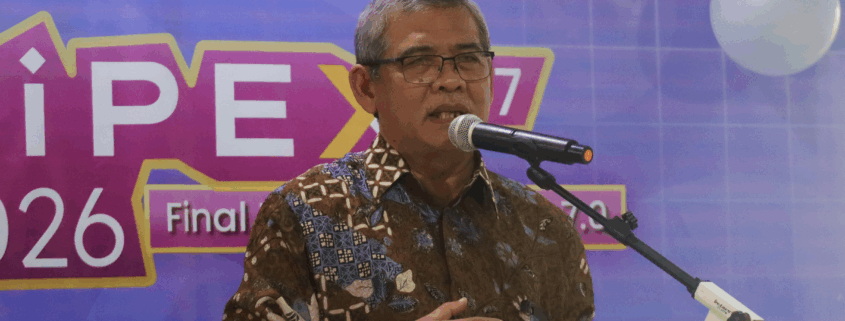 Sambutan Rektor UAD sekaligus pembukaan resmi gelaran FIPEX #7 di hadapan para mahasiswa dan mitra industri.
