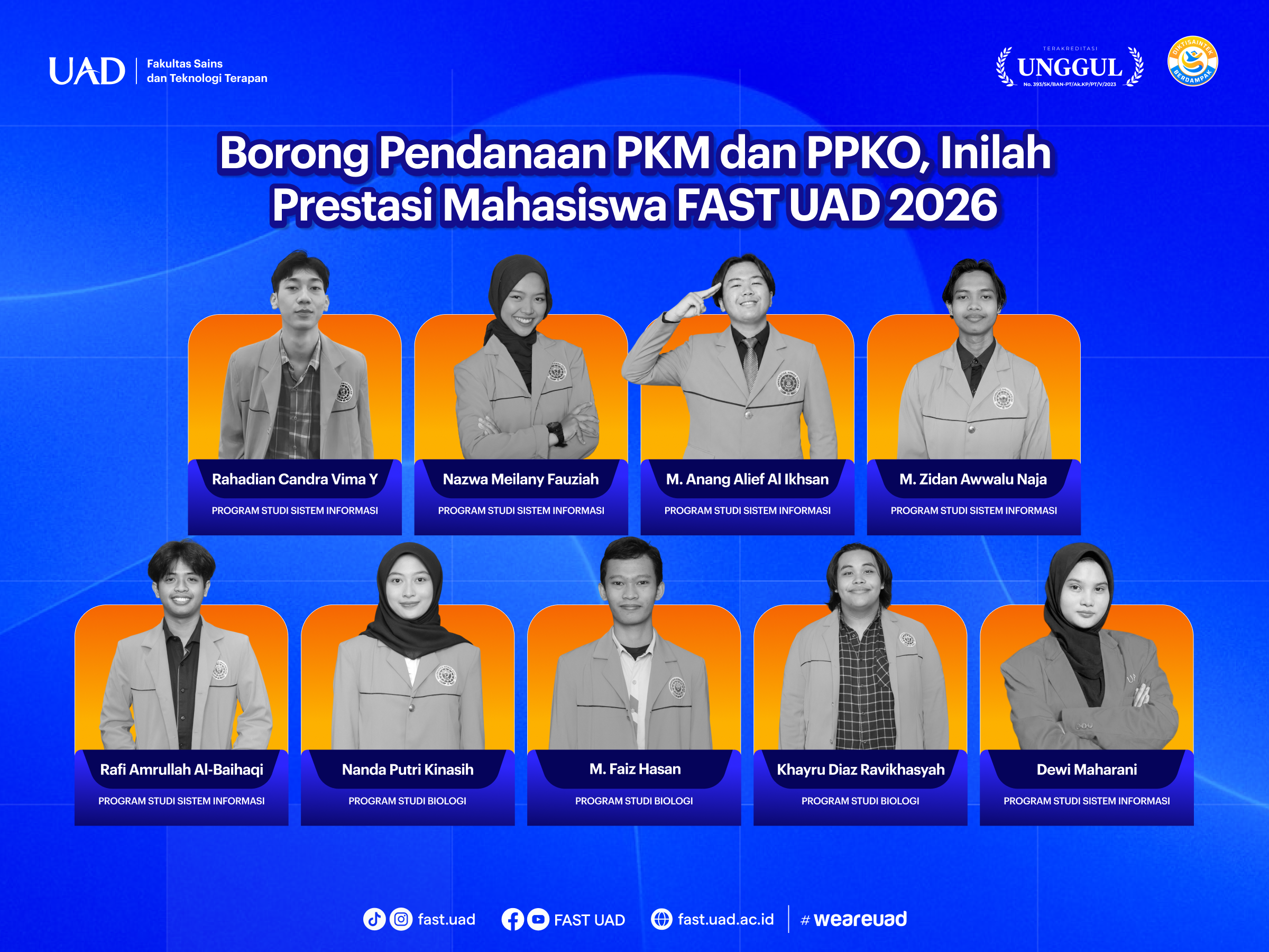 sembilan-delegasi-prestasi-mahasiswa-fast-uad-2026 Prestasi Mahasiswa FAST UAD 2026 lolos pendanaan nasional PKM dan PPKO